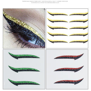 FX-T232 auto-adhésif paillettes Eyeliner autocollant étanche beauté Eyeliner <span class=keywords><strong>Patch</strong></span> pour chat yeux maquillage Double paupières scène maquillage - Product Image 3
