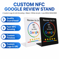 Support de signalisation personnalisé en PVC NFC213 215 pour avis Google, avec code QR, adhésif, étanche, paiement sans contact, signalisation de commentaires, service café