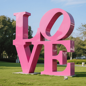 Индивидуальные современные металлические скульптуры из нержавеющей стали с буквами, сварные скульптуры «ЛЮБОВЬ», декор для свадеб и улицы - Product Image 1