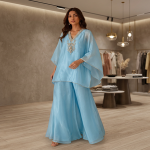 Premium Unstitched Chanderi Cotton Blend <b>Kurta</b> Set for <b>Women</b> Complete Indian Ethnic Suit Set Lightweight Comfortable Festive - Product Image 3