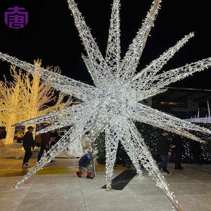LED Christmas Star Motif Lights 2D 3D Commercial Decoration for Avenue Park Mall and Holiday Route - Product Image 2