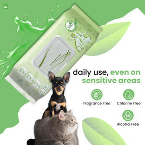 Toallitas Húmedas Desechables Personalizadas para Mascotas, 100 Piezas/Bolsa, con Aroma, para Limpiar Patas, Oídos, Ojos y Dientes - Product Image 2