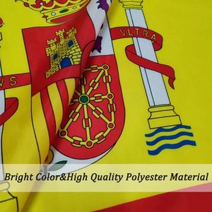 En stock, drapeau espagnol en polyester pour l'extérieur, 3 * 5 pieds, 90x150 cm, impression sérigraphique 68D - Product Image 3