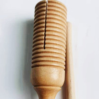 Instruments de percussion pour enfants Tube à son unique en bois de hêtre Grenouille Croak Grattoir Clapets