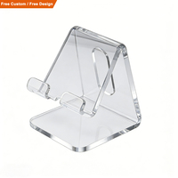 Supports de téléphone portable en acrylique transparent épais, simples, pour ordinateur de bureau, tablette, accessoires personnalisés