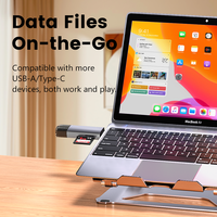 Lector de Tarjetas Tipo-C+USB-A 3.0 de Alta Velocidad, Personalizable de Fábrica para Android/Windows/Mac/Linux, Compatible con Instalación Externa