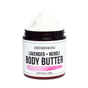 Organische Private Label Geurende Slagroom Body Butter Wit Groothandel Vegan Lightening Aanpassen Body Lotion Crème
