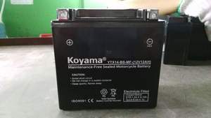 <span class=keywords><strong>Batterie</strong></span> de <span class=keywords><strong>moto</strong></span> Koyama <span class=keywords><strong>12V</strong></span> <span class=keywords><strong>12ah</strong></span> VRLA AGM sans entretien pour scooter <span class=keywords><strong>Ytx14</strong></span>-<span class=keywords><strong>BS</strong></span> - Product Image 3