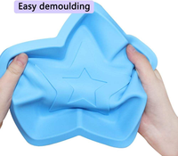 Moule à gâteau en silicone étoile, antiadhésif et flexible, pour la décoration de gâteaux DIY, gâteaux mousse, gâteaux au fromage