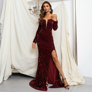Abito Blair con spalle scoperte e paillettes - Product Image 6