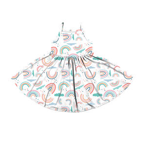 Nouvelle Robe d'été décontractée sans manches à imprimé personnalisé pour filles, style BQ-526-XXM, avec grand nœud torsadé, mignonne et élégante - Product Image 5