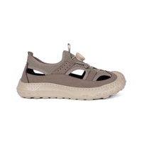 Sandales décontractées pour hommes en maille respirante, à trous évidés, à brides croisées, motif écossais, chaussures aquatiques d'extérieur à enfiler pour l'été