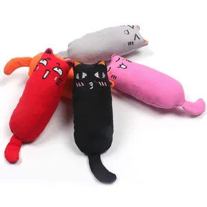 Juguete para masticar para gato, almohada de felpa duradera y transpirable, con sonido de cerdas y hierba gatera, para amolar los dientes, para pulgar, venta al por mayor