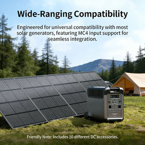 Panneau solaire portable haute efficacité 400W, taux de conversion de 23%, conception fiable, alimentation hors réseau, aventures en plein air, camping solaire - Product Image 6