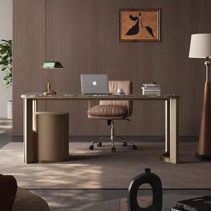 Escritorio Ejecutivo de Mármol Italiano de Lujo Ligero <span class=keywords><strong>2026</strong></span>, Mesa de Oficina de Diseño con Superficie de Piedra Premium para Villa, Mansión o Espacio de Trabajo de CEO - Product Image 2