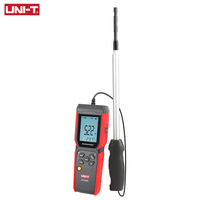 Anemómetro de cable caliente UT362H, medición de velocidad del viento, prueba de temperatura del viento, medidor de velocidad del viento, 2 unidades