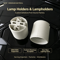 Douille de lampe E27 en plastique entièrement filetée pour ampoules E27