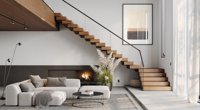 Escalier superposé moderne de luxe en verre, bois et métal