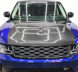 Capot avant en carbone <span class=keywords><strong>SVR</strong></span> avec prise d'air et coque de protection moteur pour Range Rover Sport 2014+ – Pièce de rechange performance pour carrosserie - Product Image 6