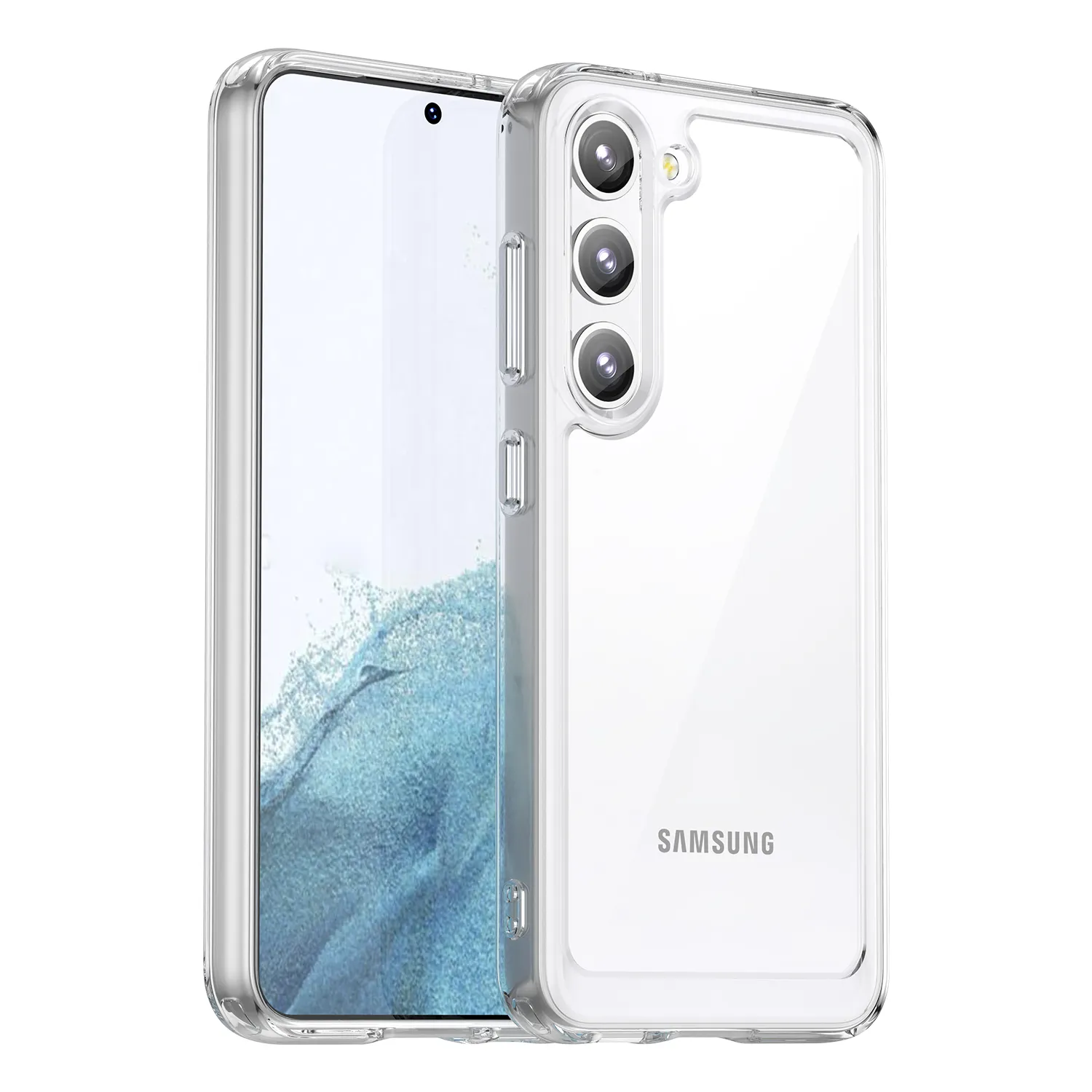 Transparente Handy hülle für Samsung Galaxy S23 S22 Ultra Plus TPU Acryl Voll schutz Stoß feste hochwertige Bucht