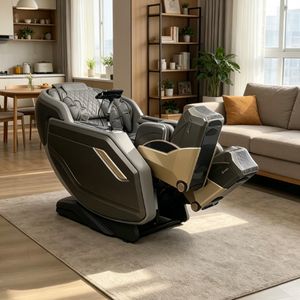 Fabrikpreis Elektrischer Ganzkörper-Massagesessel mit Luftkissen, Zero Gravity, SL-Track, 3D 4D Fußraum, Luxus-Massagesessel mit individueller Beinmassage - Product Image 1