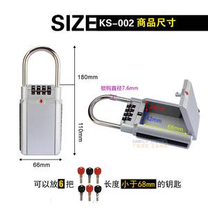 Mechanical Combination Padlock Stainless Steel Zinc Alloy Rectangle Hook Type For Travel And <b>Storage</b> <b>Lockers</b> Black And Silver - Product Image 4
