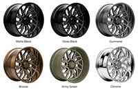 Rines de Aleación de Aluminio Forjado de 8 Birlos, 25 mm ET, Diseño Cóncavo, Borde Plateado Mecanizado, para Camionetas Chevy Silverado F250, Nuevos