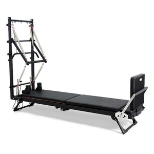 Lit de réformateur de <span class=keywords><strong>Pilates</strong></span> semi-surélevé en acier pliable durable avec tour et demi-trapèze portable pour les studios de <span class=keywords><strong>Pilates</strong></span> et <span class=keywords><strong>le</strong></span> <span class=keywords><strong>corps</strong></span> - Product Image 5