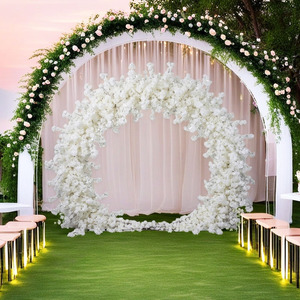 Conjunto Artificial de Arcos Rotos, Círculo Rojo, Blanco, Cuerno, Flores, Pilar, Tienda al Aire Libre, Arco, Decoración de Flores para Arco de Corazón - Product Image 4
