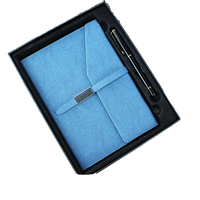 Ensemble de bloc-notes d'affaires imprimé numérique de marque R&D, reliure en cuir, organiseur/agenda, boîte cadeau, stylo, 100 feuilles