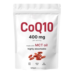 Cápsulas de Coenzima Q10 de 400 mg OEM con Aceite MCT de Coco, Suplemento de CoQ10 en Cápsulas Blandas para la Salud del Corazón - Product Image 1