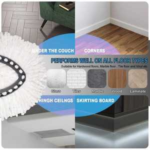 3 Pack O-Cedar EasyWring <b>Mop</b> Head Refills Microfiber <b>Spin</b> <b>Mop</b> Replacement Pads for <b>Spin</b> <b>Mop</b> <b>Bucket</b> Machine Washable - Product Image 6