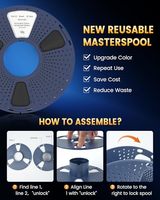 SUNLU PLA + 2.0 Mise à niveau du filament d'imprimante 3D 1KG (2.2lbs) Gris plus résistant 1.75mm PLA Plus Filament soigneusement enroulé 0.02mm