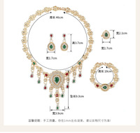 Ensemble de bijoux de luxe pour femme : collier, boucles d'oreilles et bracelet – Design élégant, idéal pour les occasions romantiques – Qualité supérieure