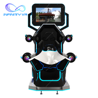 360 °   Silla Simuladora de Movimiento VR 3 en 1: Máquina Arcade de Vuelo, Carreras y Tiro con Plataforma Dinámica para Centros Comerciales