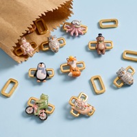 Groothandel Cartoon Dieren DIY RVS Charms Armband Beer Pinguïn Vos Kat Schakelketting Armband