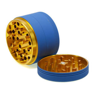 Custom Gold Shape Teeth 4 Parts <b>Herbs</b> Spice <b>Grinder</b> 63mm 55mm <b>Herb</b> <b>Grinder</b> Machine Matte Black Aluminium <b>Herb</b> <b>Grinder</b> - Product Image 3
