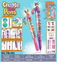 Jouets pour enfants MILI magnifiques avec des motifs multicolores et multi-écailles sur le dessus. Comprend également un stylo à bille DIY.