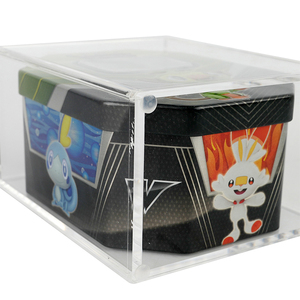 Vente en gros d'usine, boîte en acrylique transparente résistante aux UV personnalisée, 8 mini boîtes en étain avec couvercle magnétique - Product Image 6