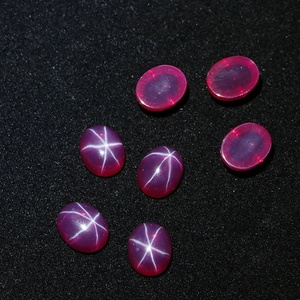 Mặt Dây Chuyền Bông Tai Nhẫn Hồng Ngọc Ngôi Sao Tổng Hợp Đá Hồng Ngọc Hình Bầu Dục - Product Image 5