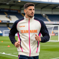 Maillot de football à prix compétitif, respirant, uniforme d'entraînement d'équipe, nom personnalisé, fermeture éclair intégrale, manches longues