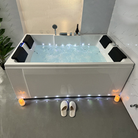 Baignoire acrylique de luxe moderne Relax hydromassage 1.8m baignoire de massage pour adultes baignoire à bulles baignoire à remous autoportante