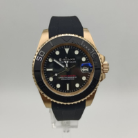 NH35 Uhrwerk Edelstahlgehäuse Saphirglas Herren Automatische Mechanische Uhr Mit Kautschukarmband