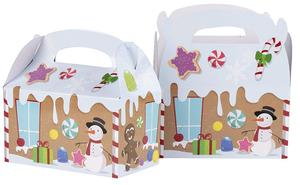 Design <strong>Christmas</strong> Pattern Printing Folding Personalized House Shape Gift <strong>Boxes</strong> for Kids - Product Image 5