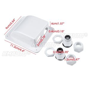 Caja de Conexiones ABS con Doble Entrada de Cable, Caja de Entrada de Cable Doble para Autocaravana, Blanca, con Doble Orificio, Accesorios para RV, Yate y Automóvil - Product Image 6