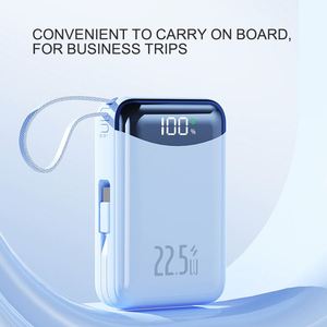 New 2025 Products Type-<b>C</b> Cable Phone Charger 22.5W Fast <b>Charging</b> 20000Mah Capacity Power Bank Led Display Custom Logo Gift - Product Image 2