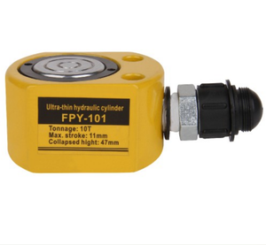 Vérin hydraulique ultra-plat FPY-101 de 10 tonnes, cric de levage à profil bas avec course de 11 mm, hauteur réduite de 47 mm pour la réparation automobile - Product Image 1