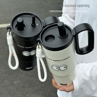 Thermos de luxe Twilight, grande capacité, acier inoxydable 316, tuyau d'aspiration, eau glacée pour voiture, sensation premium