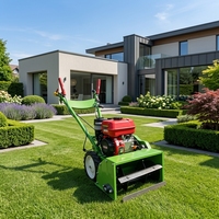 Cortadora de Césped Manual Autopropulsada, Mini Trituradora de Maleza para Jardín y Granja
