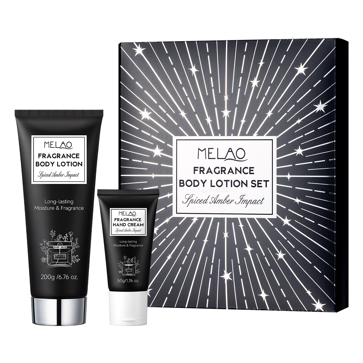 SET DE LOCIÓN CORPORAL PERFUMADA (Impacto Ámbar Especiado)